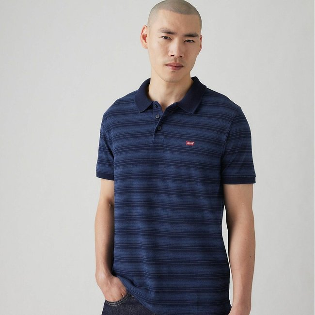 Polo piqué Housemark blu rigato LEVI'S