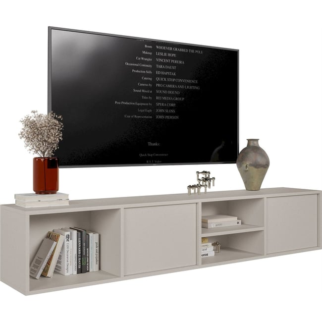 Meuble tv suspendu à niches collection SANVA - RECOLLECTION