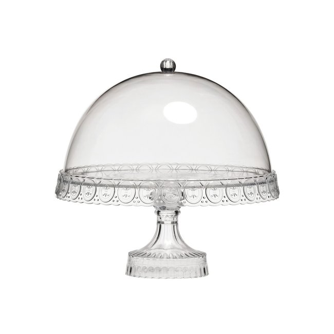 Acrylic Cake Stand with Dome Lid, transparent, SO'HOME