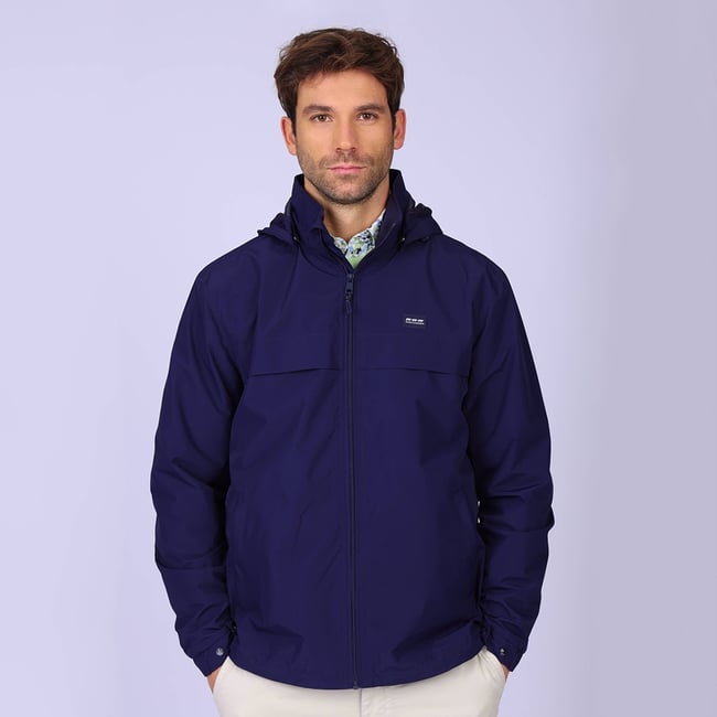 Blouson coupe-vent Gilles bleu marine <span itemprop=