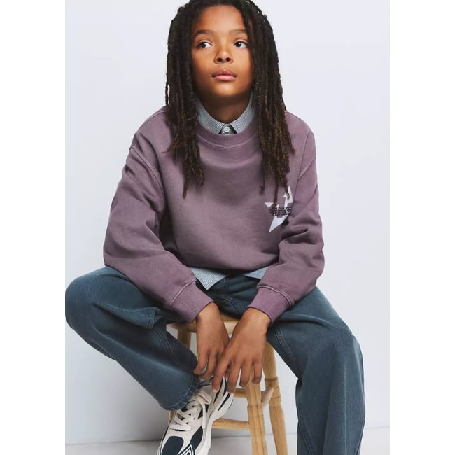 Sweat ballon garment-dyed violet <span itemprop=