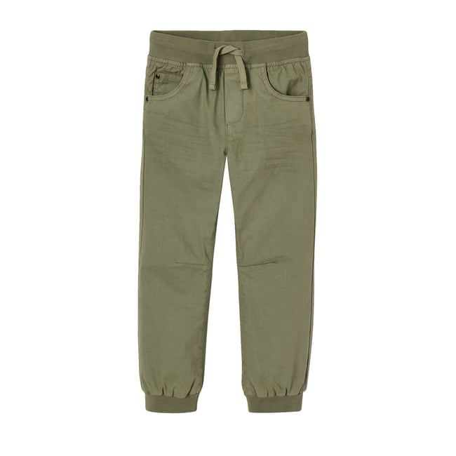 Pantalon style jogger doublé polaire facile à enfiler vert sauge <span itemprop=
