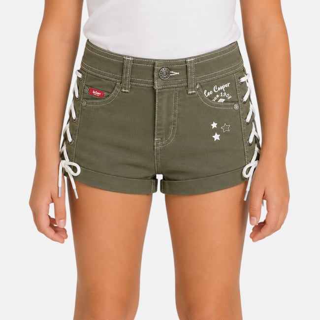 Short en jean à laçage latéral, coupe décontractée ROCK GIRL - LEE COOPER