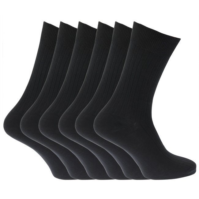 Chaussettes unies noir <span itemprop=