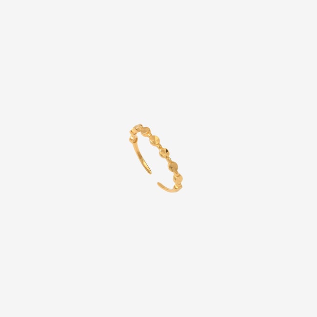 Bague plaquée or - jade doré <span itemprop=