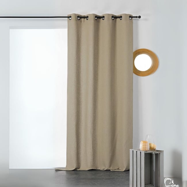 Rideau en nid d'abeille taupe <span itemprop=