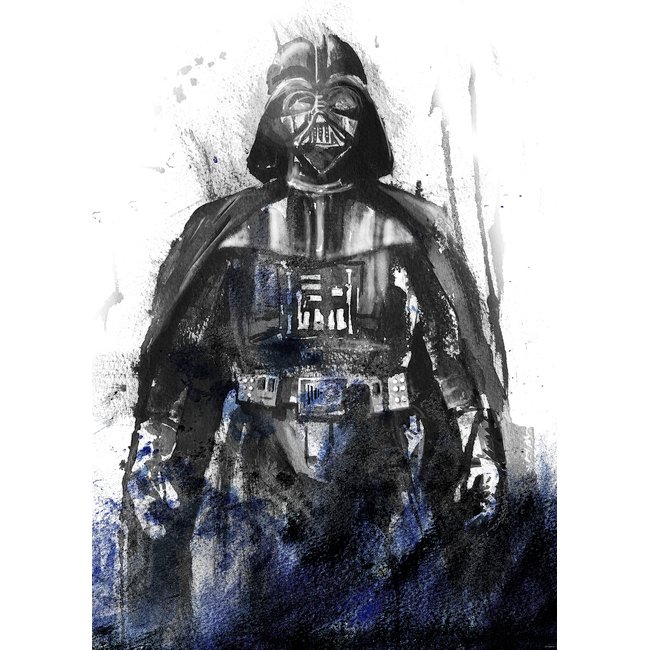 Papier peint Komar - Star Wars Watercolor Vader - 200 x 280 cm Couleur noir <span itemprop=