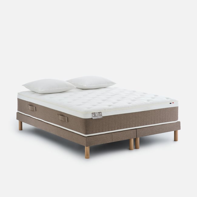 Matelas hybride Premium, 1326 ressorts+mousses, soutien ferme, accueil équilibré Couleur taupe <span itemprop=