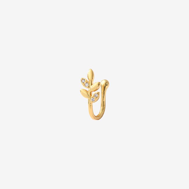 Bague oreille - nez épi - candy blanc <span itemprop=