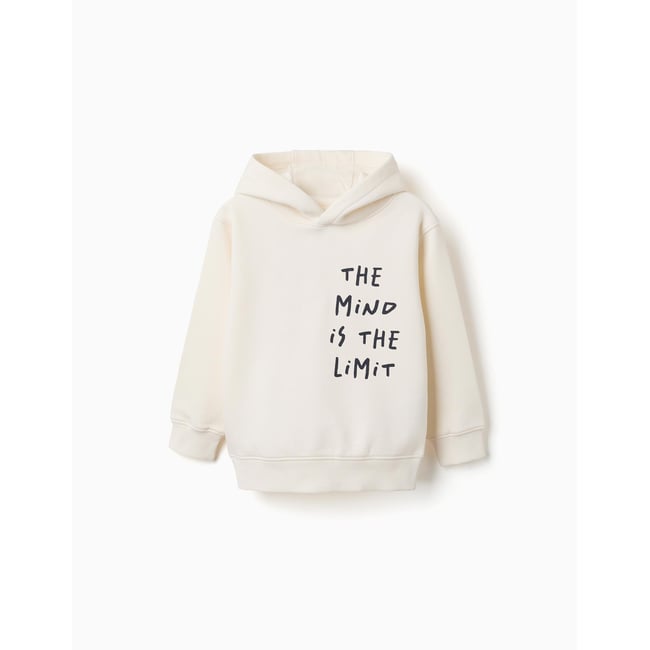 Sweat en coton peigné à capuche avec imprimé - ZIPPY