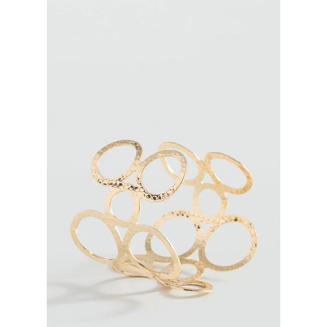 Bracelet rigide cercles or <span itemprop=
