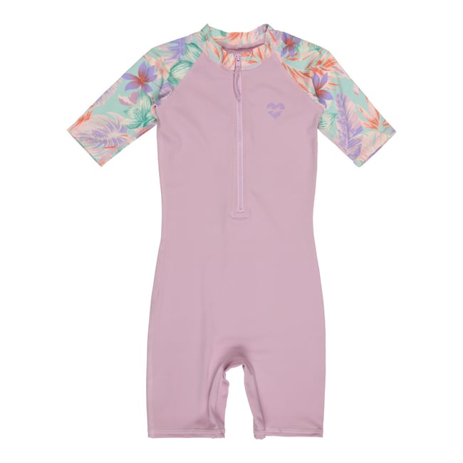 Lycra une pièce manches courtes TODDLER BILLIE violet amethyst smoke <span itemprop=