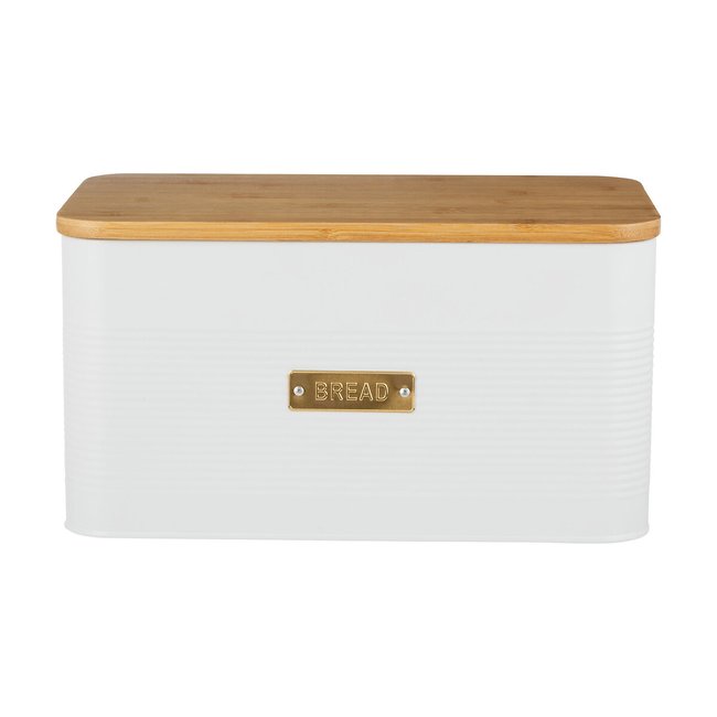 Otto Square Bread Bin in White, white, TYPHOON