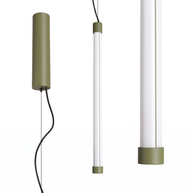 Suspension Acier Vert Olive LED 1 Trang Couleur vert olive <span itemprop=