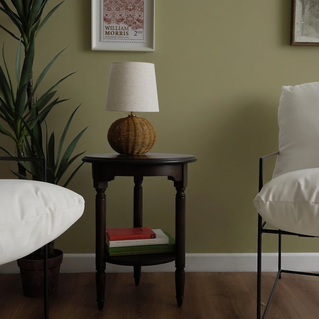 Meford Antique Solid Wood Side Table, walnut, ÉDITÉ