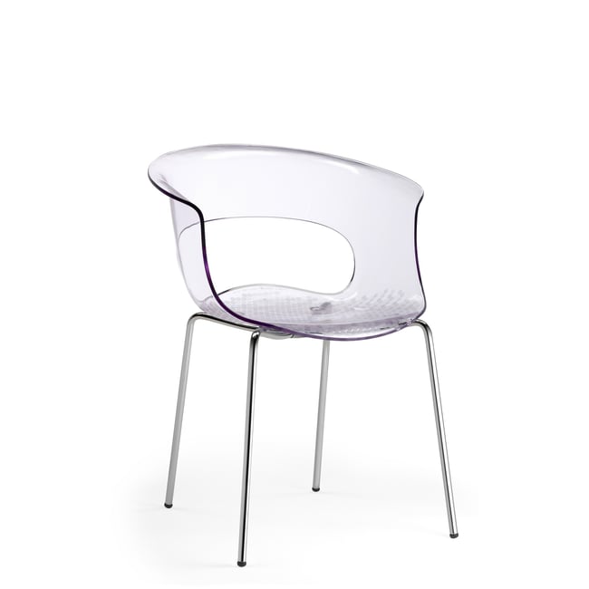 Chaise design, MISS B Couleur transparent <span itemprop=