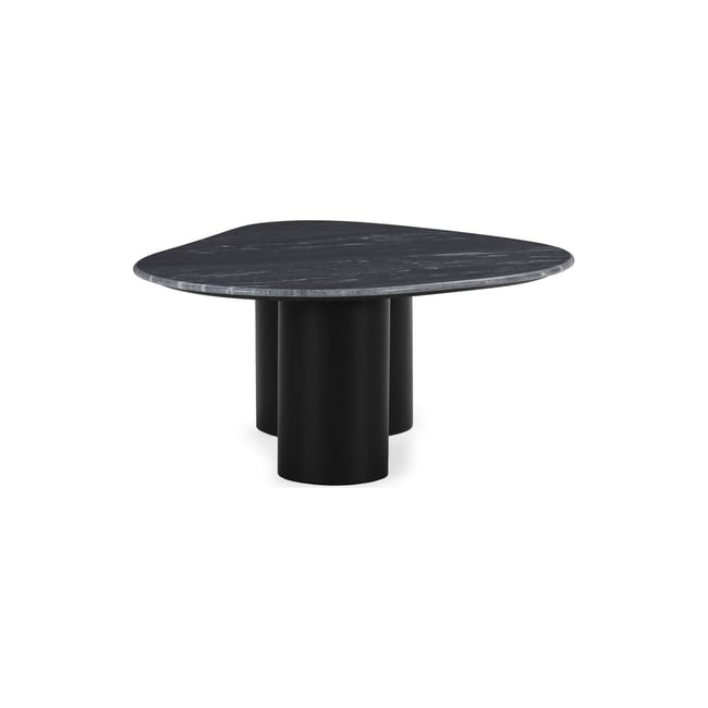 Table basse en marbre et métal Couleur plombé et noir <span itemprop=
