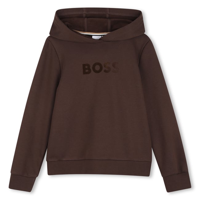 Sweat à capuche tourbe <span itemprop=