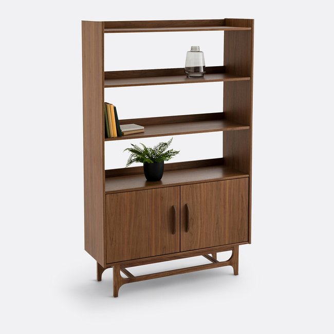 Etagère vintage plaqué noyer, Larsen Couleur noyer <span itemprop=