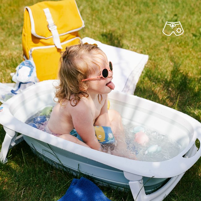 Baignoire pliable bleu <span itemprop=