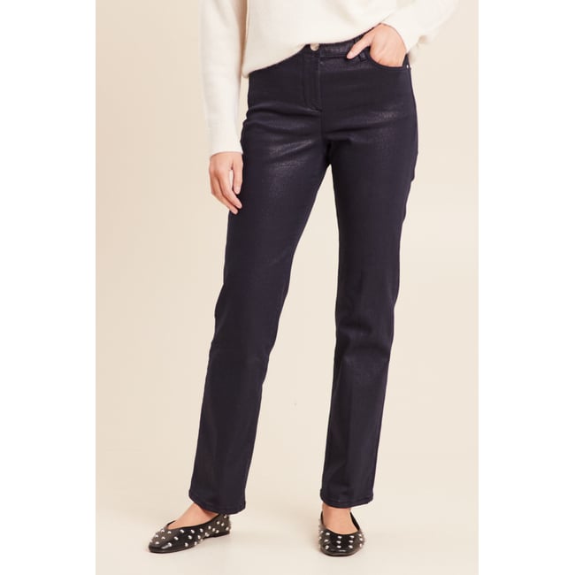 Pantalon magique L'Unique effet brillant bleu marine <span itemprop=