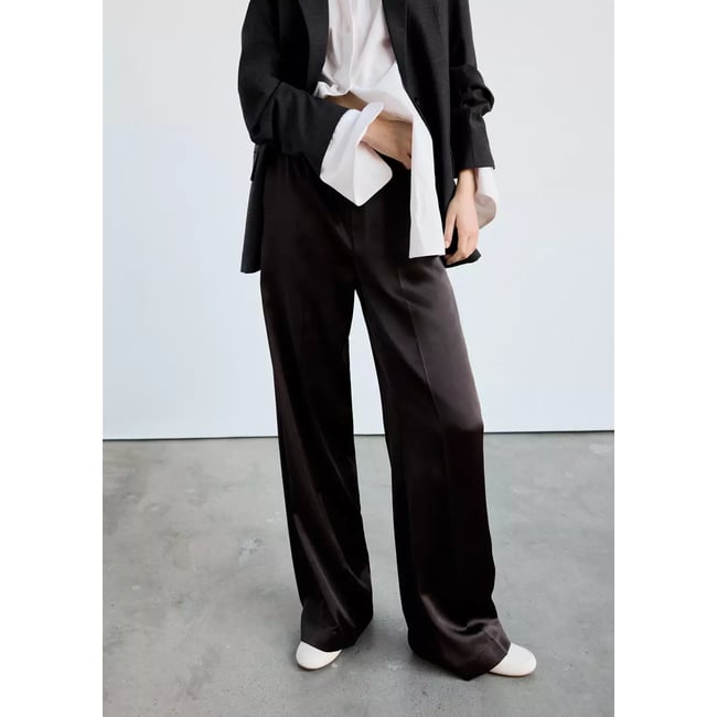 Pantalon droit satiné - MANGO