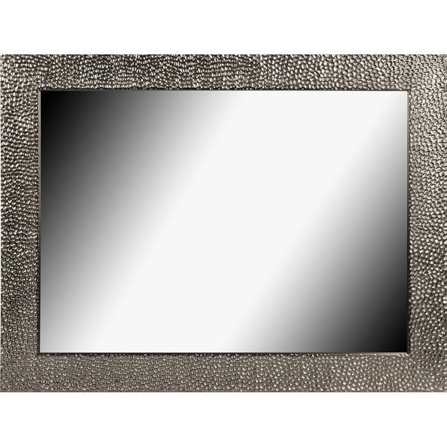 Miroir Forge métal Couleur acier-résine plastique <span itemprop=