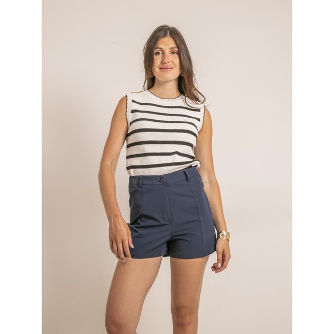 Short Taille Haute Xoperta bleu marine <span itemprop=