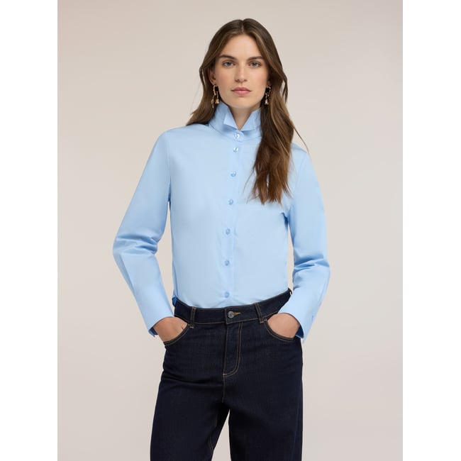 Chemise avec col pointu light - blue <span itemprop=