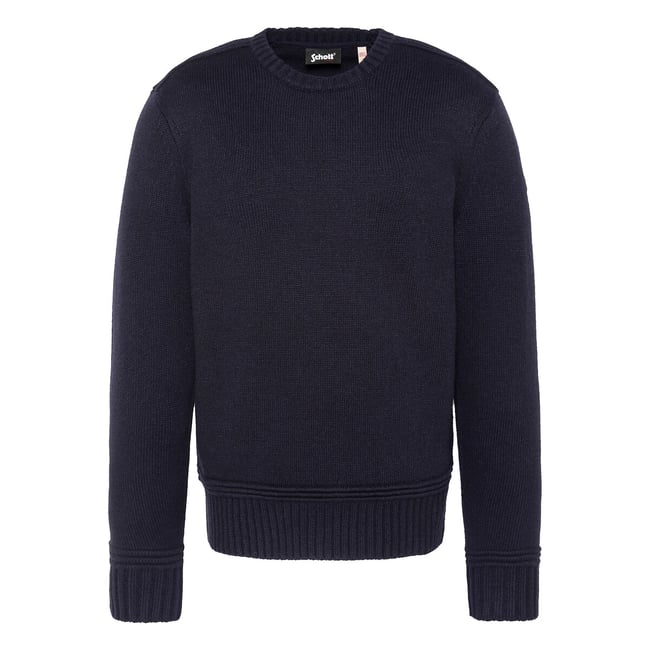 Pull en maille, col rond PLDILLON1 marine <span itemprop=