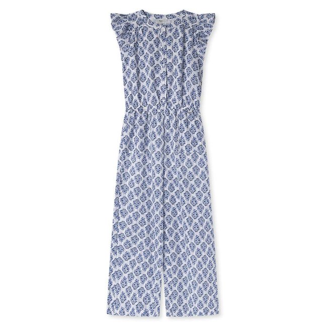 Combinaison Longue À Imprimé Floral blanc <span itemprop=