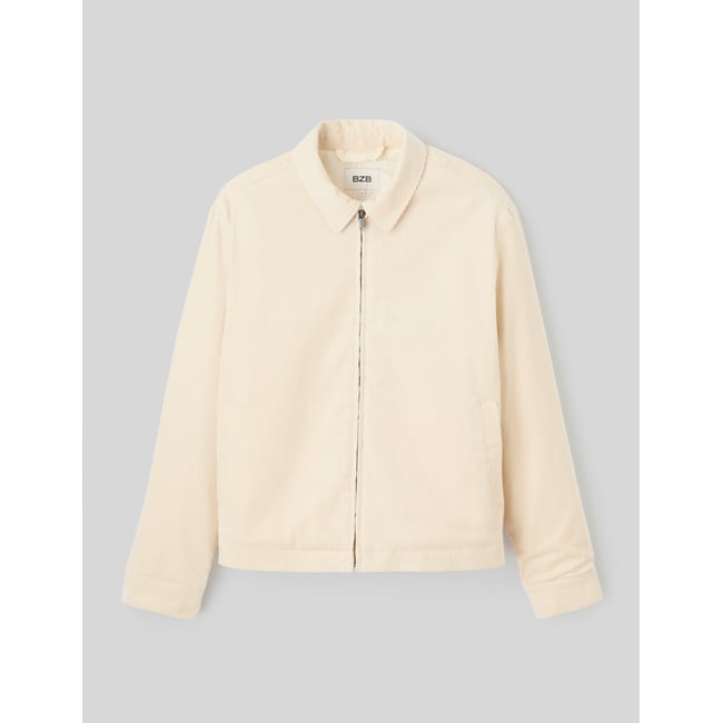 Veste zippée unie naturel <span itemprop=