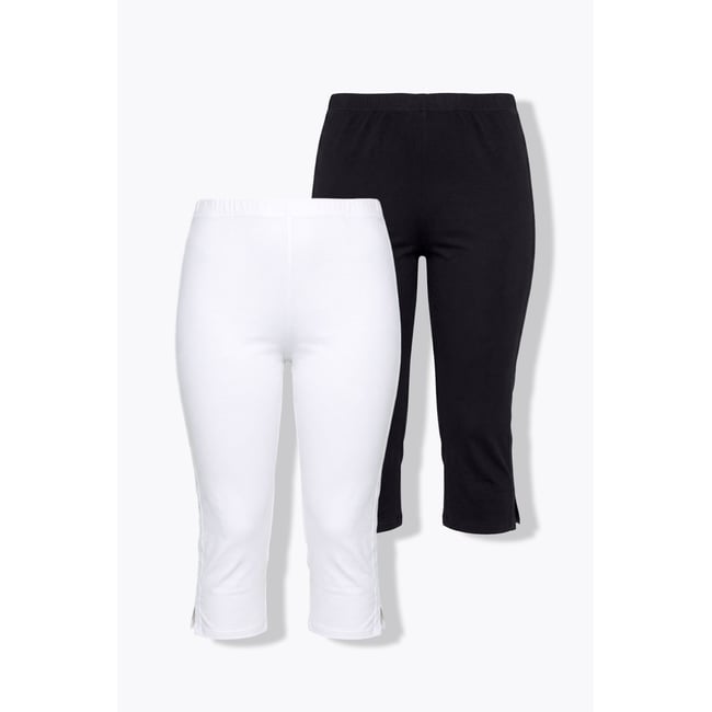 Lot de 2 leggings-corsaires blanc neige <span itemprop=