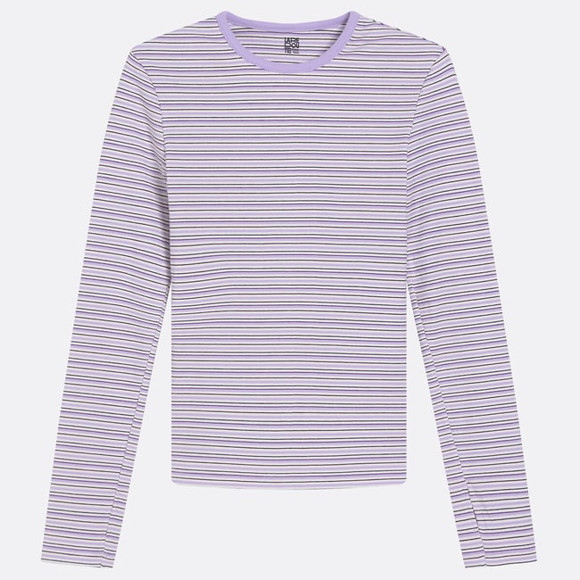 Maglietta a maniche lunghe a righe con collo rotondo - LA REDOUTE COLLECTIONS
