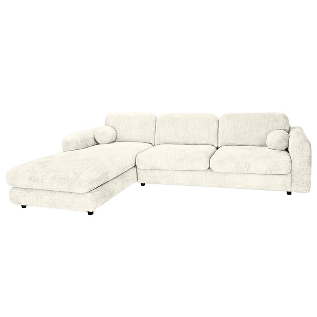 Canapé d'Angle gauche 4 places - RACHEL Couleur beige <span itemprop=