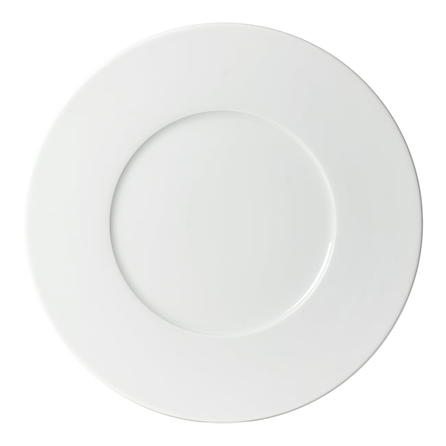 Assiette plate Zen 27 cm (lot de 6) Couleur blanc <span itemprop=