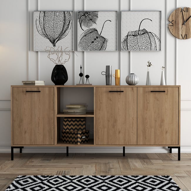 Консоль, Aurora / Аврора цвет дуб SO'HOME