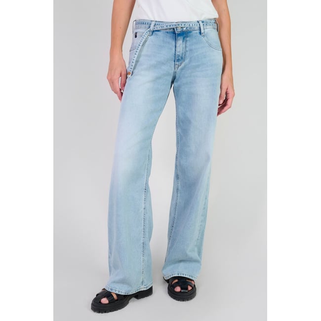 Jeans loose, large wide leg , longueur 34 blue <span itemprop=