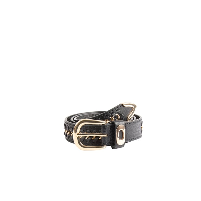 Ceinture détails chaînes noir <span itemprop=