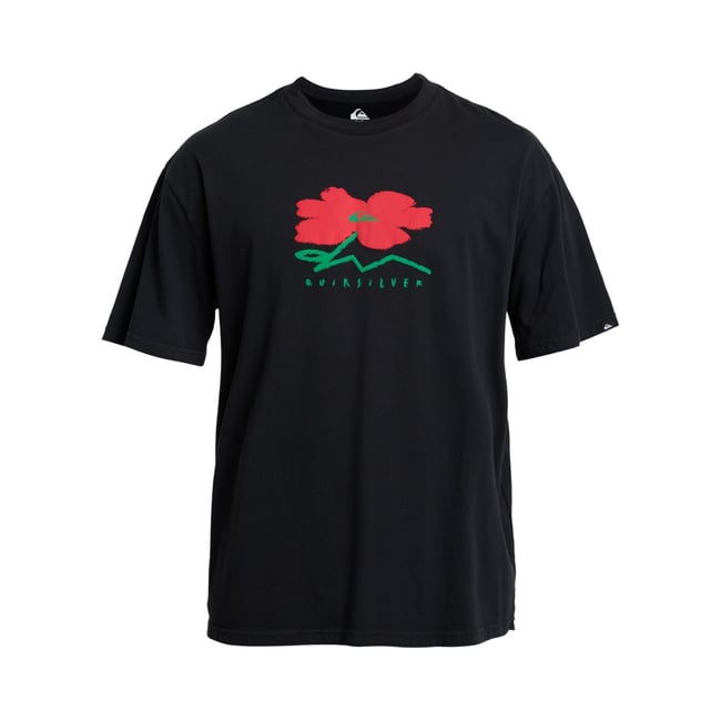 T-Shirt à manches courtes STRUCTURED FLOWER noir black <span itemprop=