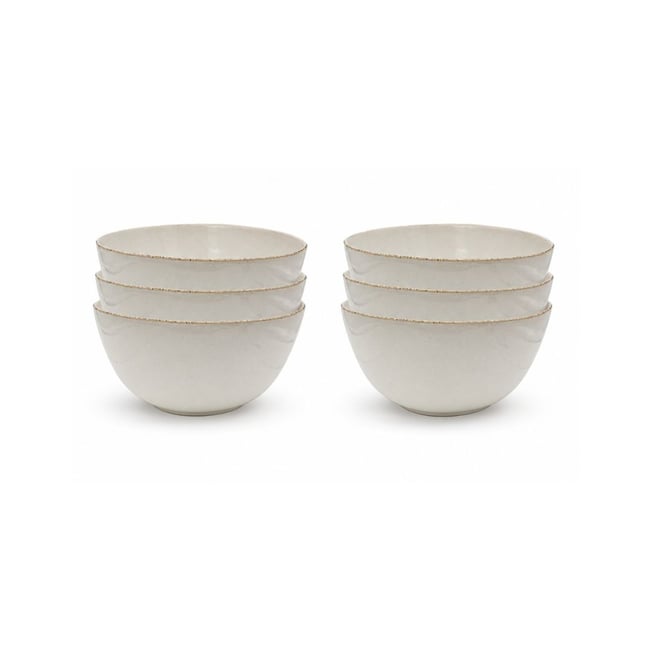 Lot de 6 petits bols, COTON Couleur beige <span itemprop=