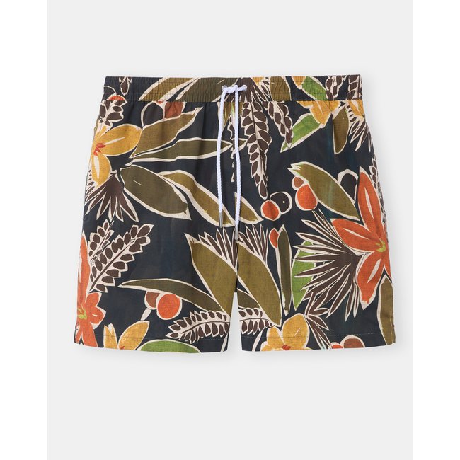 Maillot de bain floral DAHLIA noir <span itemprop=