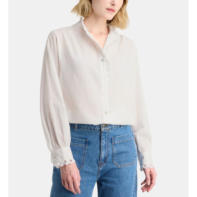 Chemise paloma new en coton écru <span itemprop=