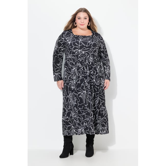 Robe en jersey avec poches noir <span itemprop=