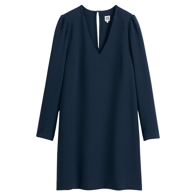 Robe évasée col V, manches longues  - LA REDOUTE COLLECTIONS