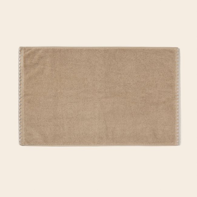 Tapis De Bain en Éponge unie et point feston triangulaire NERYDA - MADURA