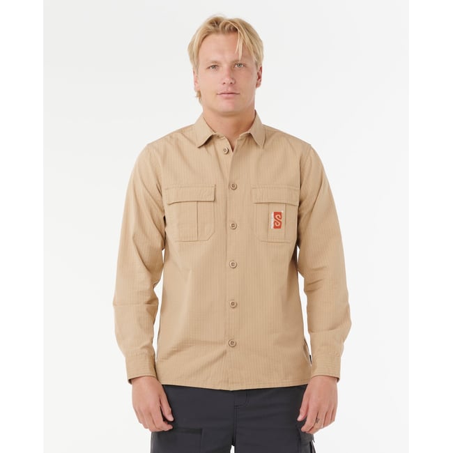 Chemise à manches longues The SEARCH Destroy khaki sand <span itemprop=
