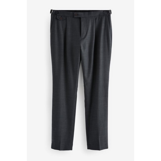 Pantalon avec réglage latéral bleu marine <span itemprop=