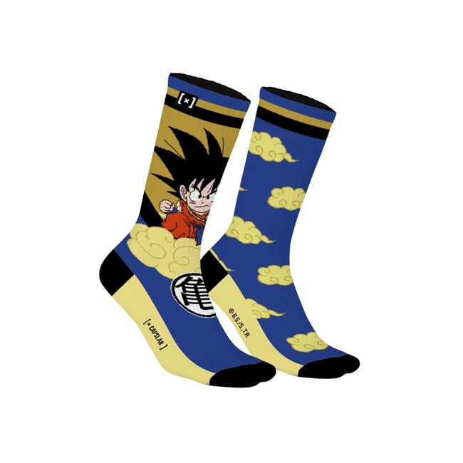 Chaussette Coton Dragon Ball bleu clair/bleu foncé/noir/beige <span itemprop=
