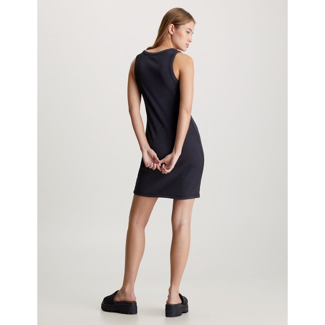 Bodycon mini vest dress in cotton jersey black Calvin Klein Jeans La Redoute